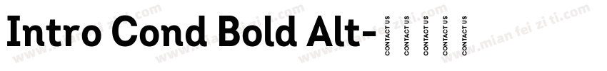 Intro Cond Bold Alt字体转换